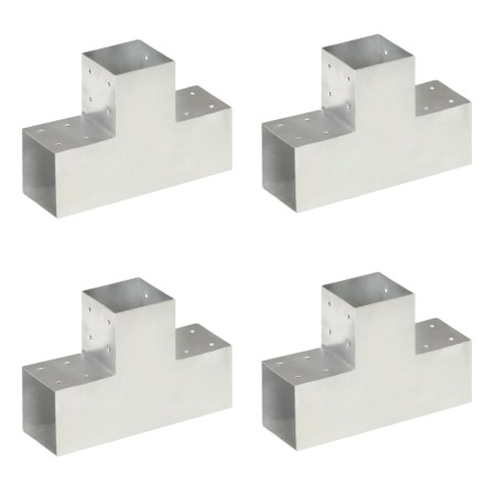 T-post connectors 4 units galvanized metal 101x101 mm by , fence posts - Ref: Foro24-145480, Price: 105,42 €, Discount: %