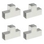 T-post connectors 4 units galvanized metal 101x101 mm by , fence posts - Ref: Foro24-145480, Price: 105,42 €, Discount: %