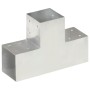 Conectores de postes en T 4 uds metal galvanizado 101x101 mm