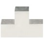 Conectores de postes en T 4 uds metal galvanizado 101x101 mm