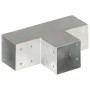 Conectores de postes en T 4 uds metal galvanizado 101x101 mm