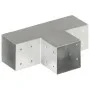 T-post connectors 4 units galvanized metal 101x101 mm by , fence posts - Ref: Foro24-145480, Price: 90,10 €, Discount: %