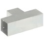 Conectores de postes en T 4 uds metal galvanizado 101x101 mm