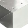 Conectores de postes en T 4 uds metal galvanizado 101x101 mm