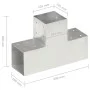 T-post connectors 4 units galvanized metal 101x101 mm by , fence posts - Ref: Foro24-145480, Price: 90,10 €, Discount: %