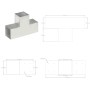 Conectores de postes en T 4 uds metal galvanizado 101x101 mm