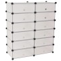 Stackable shoe rack with 12 white compartments by vidaXL, Shoe racks and shoe organizers - Ref: Foro24-244921, Price: 59,04 €...