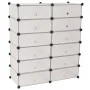 Stackable shoe rack with 12 white compartments by vidaXL, Shoe racks and shoe organizers - Ref: Foro24-244921, Price: 58,13 €...