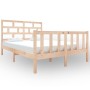 Estructura de cama madera maciza de pino 135x190 cm de , Camas y somieres - Ref: Foro24-3101323, Precio: 137,06 €, Descuento: %