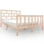 Solid pine wood bed frame 135x190 cm by , Beds and slatted bases - Ref: Foro24-3101323, Price: 143,74 €, Discount: %