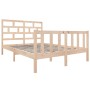 Estructura de cama madera maciza de pino 135x190 cm de , Camas y somieres - Ref: Foro24-3101323, Precio: 137,06 €, Descuento: %