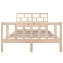 Solid pine wood bed frame 135x190 cm by , Beds and slatted bases - Ref: Foro24-3101323, Price: 143,74 €, Discount: %