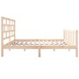 Estructura de cama madera maciza de pino 135x190 cm de , Camas y somieres - Ref: Foro24-3101323, Precio: 137,06 €, Descuento: %