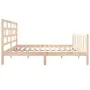 Solid pine wood bed frame 135x190 cm by , Beds and slatted bases - Ref: Foro24-3101323, Price: 143,74 €, Discount: %