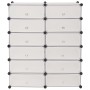 Stackable shoe rack with 12 white compartments by vidaXL, Shoe racks and shoe organizers - Ref: Foro24-244921, Price: 59,04 €...