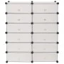 Stackable shoe rack with 12 white compartments by vidaXL, Shoe racks and shoe organizers - Ref: Foro24-244921, Price: 58,13 €...
