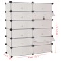 Stackable shoe rack with 12 white compartments by vidaXL, Shoe racks and shoe organizers - Ref: Foro24-244921, Price: 59,04 €...