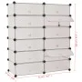 Stackable shoe rack with 12 white compartments by vidaXL, Shoe racks and shoe organizers - Ref: Foro24-244921, Price: 58,13 €...