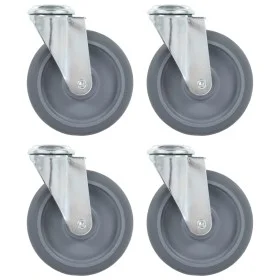 Swivel wheels with pin hole 4 units 125 mm by , Material handling - Ref: Foro24-143428, Price: 32,91 €, Discount: %
