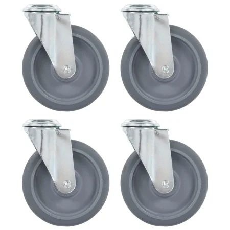 Swivel wheels with pin hole 4 units 125 mm by , Material handling - Ref: Foro24-143428, Price: 32,91 €, Discount: %