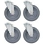 Swivel wheels with pin hole 4 units 125 mm by , Material handling - Ref: Foro24-143428, Price: 33,57 €, Discount: %