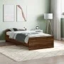 Estructura de cama madera de ingeniería marrón roble 90x190 cm de , Camas y somieres - Ref: Foro24-835945, Precio: 77,06 €, D...