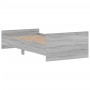 Sonoma-grauer Holzwerkstoff-Bettrahmen 90 x 200 cm von , Betten und Lattenroste - Ref: Foro24-835930, Preis: 95,00 €, Rabatt: %