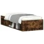 Smoked oak bed frame 75x190 cm by , Beds and slatted bases - Ref: Foro24-3203849, Price: 100,62 €, Discount: %