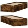 Bettrahmen aus geräucherter Eiche, 75 x 190 cm von , Betten und Lattenroste - Ref: Foro24-3203849, Preis: 103,78 €, Rabatt: %