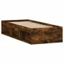 Smoked oak bed frame 75x190 cm by , Beds and slatted bases - Ref: Foro24-3203849, Price: 100,62 €, Discount: %