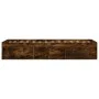 Smoked oak bed frame 75x190 cm by , Beds and slatted bases - Ref: Foro24-3203849, Price: 100,62 €, Discount: %