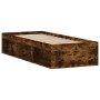 Estructura de cama roble ahumado 75x190 cm de , Camas y somieres - Ref: Foro24-3203849, Precio: 103,67 €, Descuento: %
