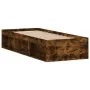 Smoked oak bed frame 75x190 cm by , Beds and slatted bases - Ref: Foro24-3203849, Price: 100,62 €, Discount: %