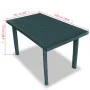Mesa de jardín 126x76x72 cm plástico verde de vidaXL, Mesas de jardín - Ref: Foro24-43598, Precio: 164,06 €, Descuento: %
