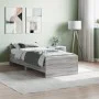 Gray Sonoma engineered wood bed frame 75x190 cm by , Beds and slatted bases - Ref: Foro24-835951, Price: 79,09 €, Discount: %