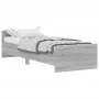 Gray Sonoma engineered wood bed frame 75x190 cm by , Beds and slatted bases - Ref: Foro24-835951, Price: 79,09 €, Discount: %