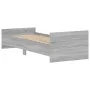 Gray Sonoma engineered wood bed frame 75x190 cm by , Beds and slatted bases - Ref: Foro24-835951, Price: 79,09 €, Discount: %