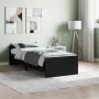 Black engineered wood bed frame 75x190 cm by , Beds and slatted bases - Ref: Foro24-835947, Price: 66,03 €, Discount: %