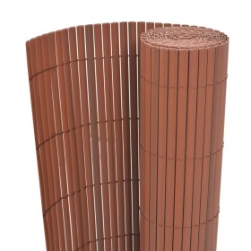 Brown PVC double-sided garden fence 90x500 cm by vidaXL, fence panels - Ref: Foro24-43630, Price: 66,47 €, Discount: %