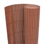 Brauner doppelseitiger Gartenzaun aus PVC, 90 x 500 cm von vidaXL, Zaunpaneele - Ref: Foro24-43630, Preis: 72,36 €, Rabatt: %