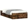 Estructura de cama roble ahumado 90x190 cm de , Camas y somieres - Ref: Foro24-3203842, Precio: 105,89 €, Descuento: %
