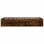 Estructura de cama roble ahumado 90x190 cm de , Camas y somieres - Ref: Foro24-3203842, Precio: 105,38 €, Descuento: %