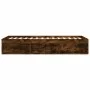 Estructura de cama roble ahumado 90x190 cm de , Camas y somieres - Ref: Foro24-3203842, Precio: 105,89 €, Descuento: %