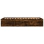 Estructura de cama roble ahumado 90x200 cm de , Camas y somieres - Ref: Foro24-3203828, Precio: 111,79 €, Descuento: %