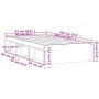 Bettrahmen aus geräucherter Eiche, 90 x 200 cm von , Betten und Lattenroste - Ref: Foro24-3203828, Preis: 111,91 €, Rabatt: %