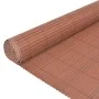 Brauner doppelseitiger Gartenzaun aus PVC, 90 x 500 cm von vidaXL, Zaunpaneele - Ref: Foro24-43630, Preis: 66,47 €, Rabatt: %