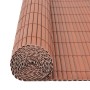 Brauner doppelseitiger Gartenzaun aus PVC, 90 x 500 cm von vidaXL, Zaunpaneele - Ref: Foro24-43630, Preis: 72,36 €, Rabatt: %