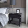 Mesita de noche de madera negro de vidaXL, Mesitas de noche - Ref: Foro24-242872, Precio: 48,97 €, Descuento: %