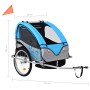 Blue and gray 2-in-1 bicycle and stroller trailer by vidaXL, Bicycle trailers - Ref: Foro24-91377, Price: 195,61 €, Discount: %