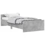 Concrete gray engineered wood bed frame 90x190 cm by , Beds and slatted bases - Ref: Foro24-835942, Price: 81,07 €, Discount: %